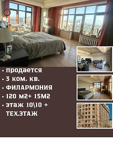 center: 3 комнаты, 120 м², Элитка, 10 этаж, Косметический ремонт — 1