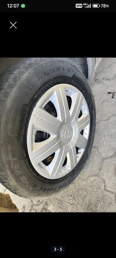 диски r 14 штамповка: Колеса в сборе 185 / 65 / R 14, Лето, Б/у, Запаска, Легковые, Железные, отверстий - 4 — 3