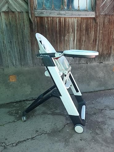 стулья отдам: Стульчик для кормления, Б/у, Peg perego, Пластик, Трансформер, цвет - Белый, Самовывоз — 2
