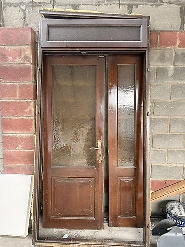 Ички жасалга: Үйлөр жана батирлер үчүн эшик, Жыгач, Эки эшиктуу, Россия, Айнек менен, түсү - Күрөң — 1