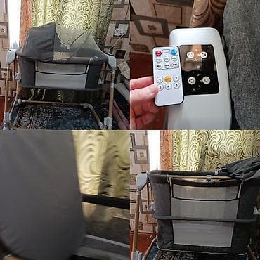 Детская электронная колыбель + пластиковый комод на 4 ящика at lalafo.kg Детская электронная колыбель + пластиковый комод на 4 ящика