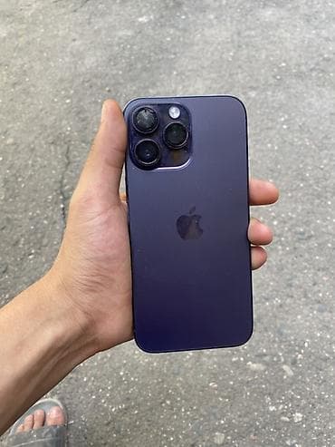 Техника и электроника: IPhone 14 Pro, Б/у, 256 ГБ, Deep Purple, Чехол, Коробка, 81 % — 1