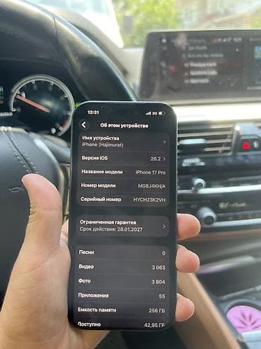aplle 7: IPhone 17 Pro, 256 ГБ, 100 % — 2