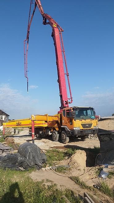 аренда пескоструй: Услуга автобетононасоса (DAEWOO/KCP) на стройплощадке. - Тип техники — 2