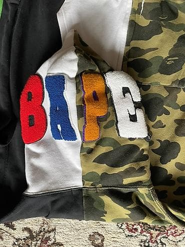Мужская одежда: Худи на молнии BAPE (A Bathing Ape) Shark Full Zip, сплит-дизайн — 4