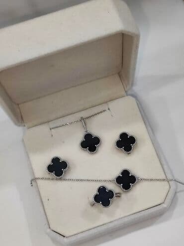 набор пандора: Серебряный Набор+ цепочка + браслет Ванклиф дизайн Италия Размеры — 4