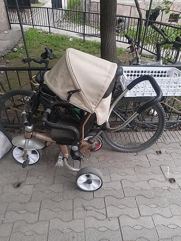 коляска tutis: Детский трехколесный велосипед-коляска с родительской ручкой и — 2