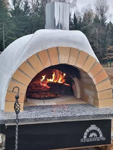 Куруп беребиз ордунда Дровяная купольная печь для пиццы и выпечки