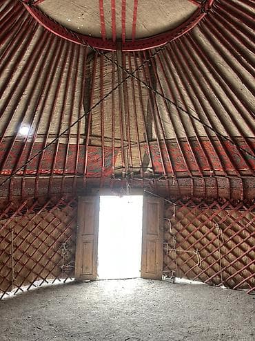 блины резиновые: Юрта (традиционное кочевое жилище) - Каркас: раздвижные решётчатые — 4