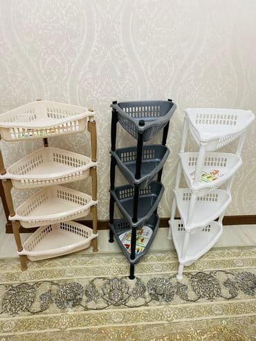 настенные полочки: Этажерка Стеллаж угловой Полка универсальная Этажерка для кухни — 1