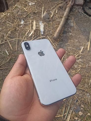 IPhone X, 64 ГБ, Серебристый, 100 %