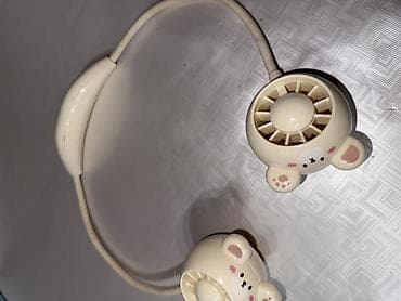 Портативный шейный вентилятор с двумя турбинами в милом дизайне