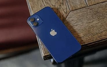 IPhone 12, Б/у, 64 ГБ, Синий, Защитное стекло, Кабель