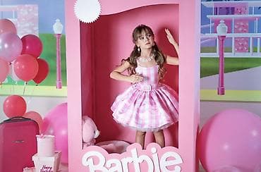 большая кукла с коляской: Фотозона «Barbie» Mattel - размеры : 1600Х1000Х600 -ПВХ, PVC, брус — 5
