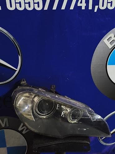 e70: Передняя правая фара BMW 2007 г., Б/у, Оригинал, Япония — 1
