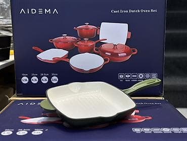 Кухонные принадлежности: Набор чугунной посуды AIDEMA — Cast Iron Dutch Oven Set. Состав и — 2