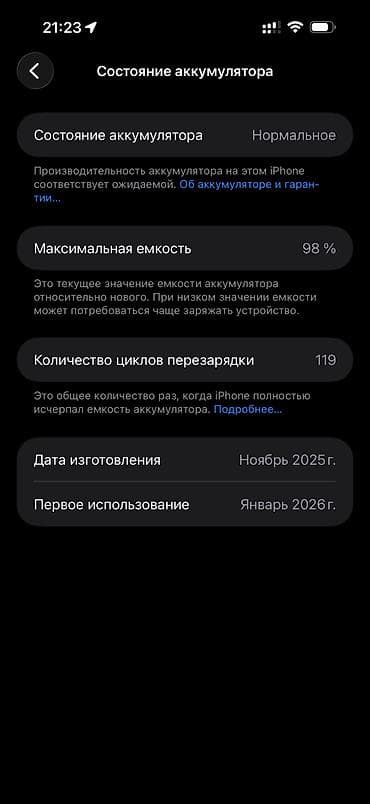smart plus: IPhone 17 Pro Max, Б/у, 256 ГБ, Серебристый, Зарядное устройство, Защитное стекло, Чехол, 98 % — 2
