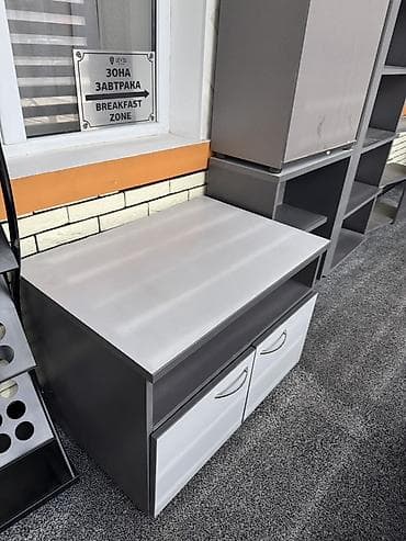 Кеңсе эмереги комплекттери: Кеңсе эмереги комплекти, Шкаф, ДСП, түсү - Боз — 2