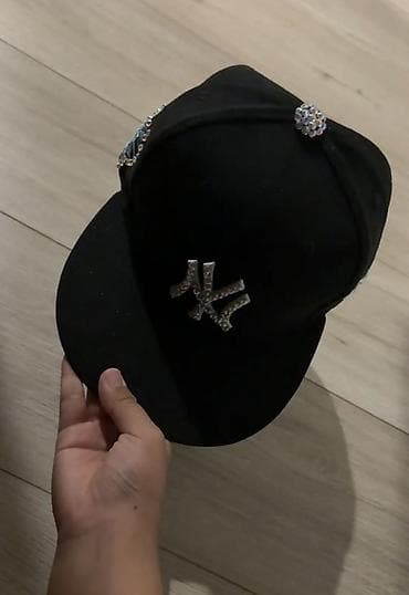 нью ерк: Кепка, Бейсболка, New York Yankees, Козырек: Прямой, Со стразами — 1