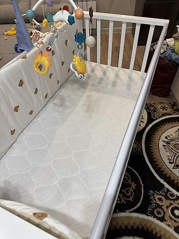 детские кроватки новые: Детская кроватка SB, белая - Классическая деревянная кроватка с — 2