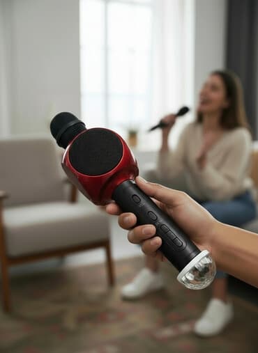 акустические системы cooldog с микрофоном: Беспроводной караоке‑микрофон с встроенной колонкой и светомузыкой - — 6