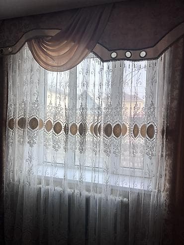 small table: Комплект штор, Жаккард, С ламбрекеном, Готовое изделие, Для зала — 3