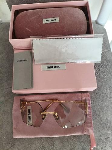 ray ban meta: Солнцезащитные очки Miu Miu оригинал Новый - Модель с безободковой — 1