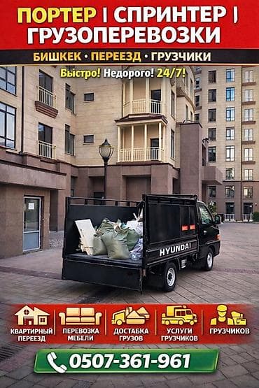 Коляски: Грузоперевозки Портер и Спринтер в Бишкеке. Круглосуточно 24/7. - — 1