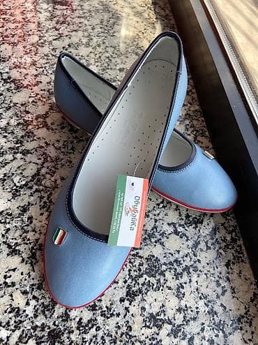 обувь балетки: Мужские туфли, 37, 37.5, Новый, цвет - Голубой, Самовывоз — 2