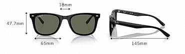 Аксессуары: Солнцезащитные очки очки, Ray-Ban, Унисекс, Вайфареры, Линзы поляризованные, Новый — 4