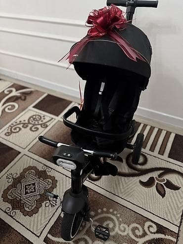 Новый Детский трехколесный велосипед с родительской ручкой и капюшоном