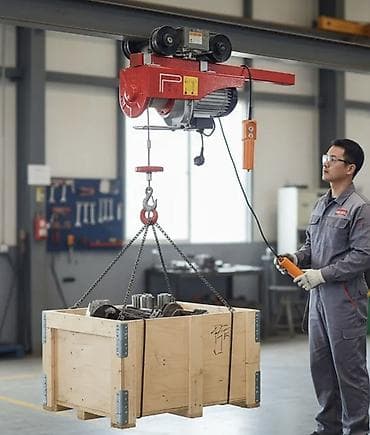кран электрический: Электрическая тельфер‑таль (подвесная лебёдка) для мостовых и — 1