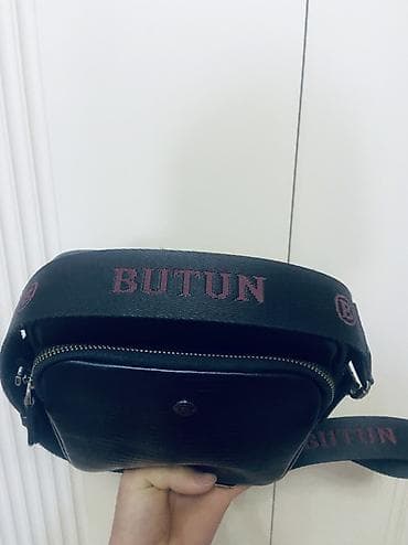 продаю погоны: Мужская сумка через плечо BUTUN - Материал: чёрная фактурная кожа под — 2