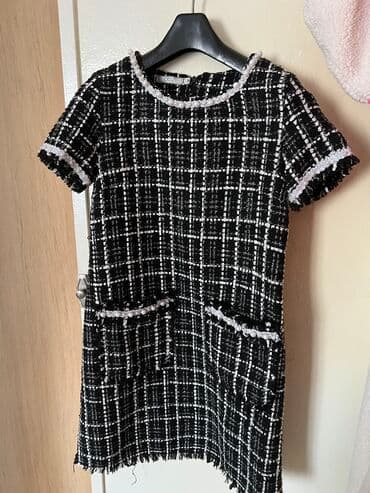 черно белые платья: Твидовое платье. Размер М, маломерит — 1