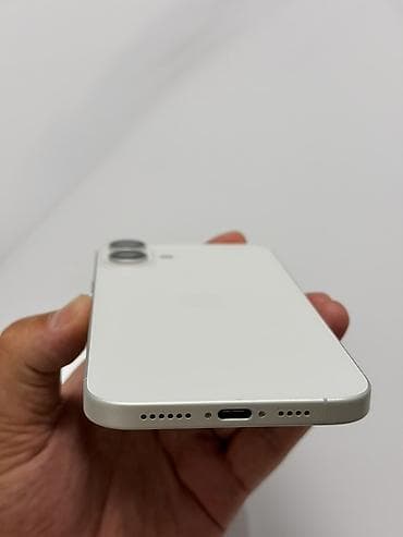 ipad 2017: IPhone 16 Plus, Б/у, 128 ГБ, Белый, Защитное стекло, Чехол, 92 % — 3