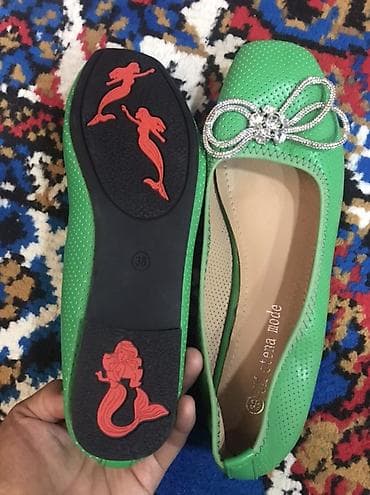 балетка puma: Балетки женские, зеленые, размер 38. - Модель: Catena Mode (логотип — 2