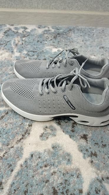 nike react: Легкие серые кроссовки New Fashion - Верх: дышащий текстильный — 1