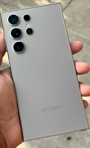 Samsung Galaxy S24 Ultra, Б/у, 256 ГБ, цвет - Серебристый, 1 SIM, eSIM at lalafo.kg Samsung Galaxy S24 Ultra, Б/у, 256 ГБ, цвет - Серебристый, 1 SIM, eSIM