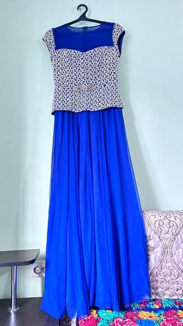 прокат карнавальных костюмов в бишкеке бишкек: Детское платье, цвет - Синий, Б/у — 2