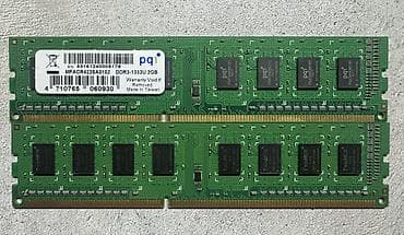 Оперативная память (RAM) для ПК: Оперативная память (RAM) для ПК, Б/у, 2 ГБ, DDR3, 1333 МГц — 2