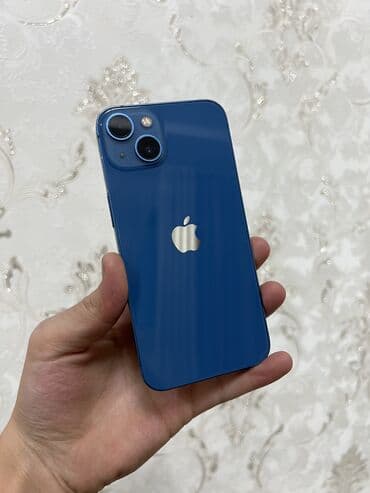 запчасти для телефона: IPhone 13, Б/у, 128 ГБ, Синий, Чехол, 86 % — 1