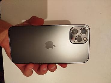 IPhone 12 Pro, Б/у, 128 ГБ, Серебристый, Защитное стекло, Чехол, 75 %