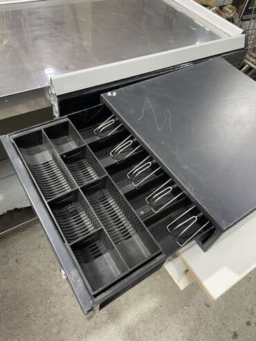 оборудование бизнес: Кассовый прилавок для магазина с транспортёрной лентой Кассовый стол — 4