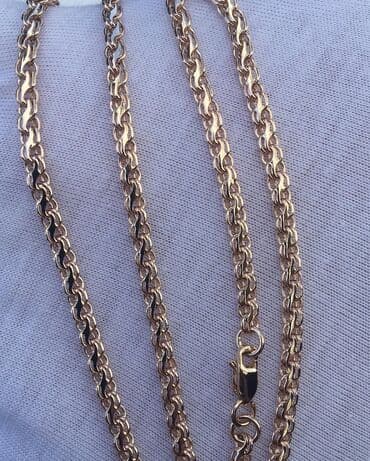 продаю золотую цепочку: Золото комплект 585 проба Ручная работа Цепь и браслет Плетение — 7
