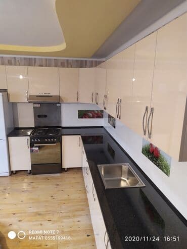 мебель для кухни фото и цены: Кухонный гарнитур, Новый, цвет - Белый, МДФ, Бесплатная доставка — 19