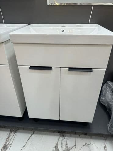 умывальник на: Тумба для ванны, С раковиной, цвет - Белый — 1