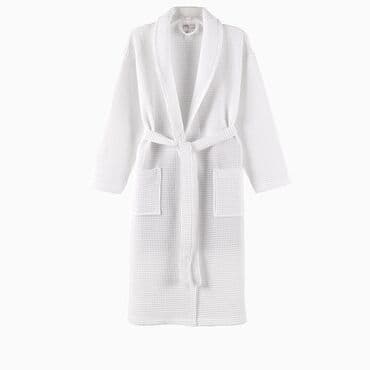 домашние халаты больших размеров: XS, S, M, цвет - Белый — 17