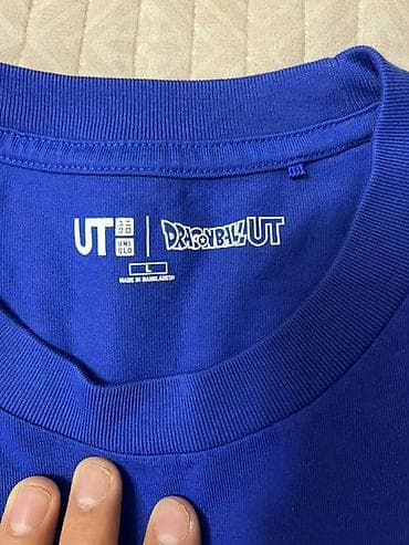 вещи из аниме: Мужская футболка, L, Uniqlo, Новый, цвет - Синий, Платная доставка, Самовывоз — 2