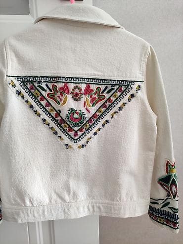 куртки италия: Джинсовая кофта / куртка для девочки. Бренд: Zara, Индия!! Ручная — 5