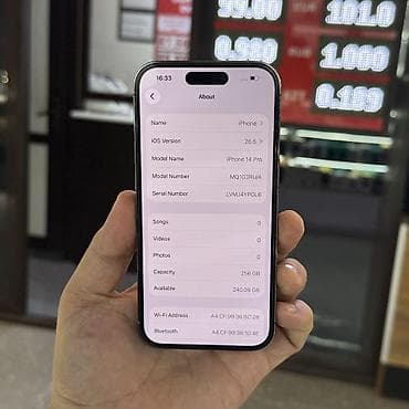 galaxy folder: IPhone 14 Pro, Б/у, 256 ГБ, Deep Purple, Защитное стекло, Чехол, 100 % — 8